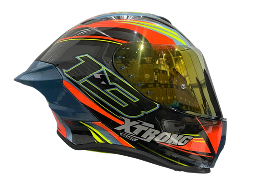 Casco Integral Xtrong Xtr-820 Firewolf - Naranja / Azu